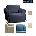 Sure Fit Cotton Classic T-cushion Chair Slipcover