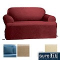 Sure Fit Cotton Classic T-cushion Loveseat Slipcover