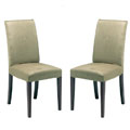 Spring Khaki Tall Back Chairs (Set of 2)