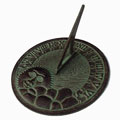 Green/ Brown Patina Aluminum Sundial