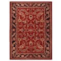 Hand-tufted Dhankahan Red Wool Rug (8' x 10'6)