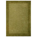 Hand-tufted Olive Green Border Wool Rug (5' x 8')