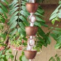 Hammered Cup with Ring Rainchain