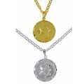 14k Goldplated Moon and Star Medallion