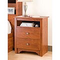 Chelsea Cherry 2-drawer & Open Cubbie Nightstand