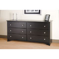 Broadway Black 6-drawer Dresser