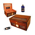 Bravo Dos Glass-top Humidor -Rosewood Exterior
