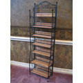 Wrought Iron and Wood Storage Shelf