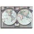 New Map of the World Stretched Canvas Art Print