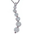 14k White Gold 1ct TDW Diamond Journey Necklace (G-H, I2)