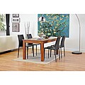 Avallon Raven Black Leather Dining Chair (Set of 2)