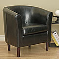 Tovano Black Leather Arm Chair
