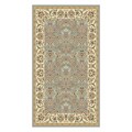 Lyndhurst Collection Floral Motif Greyish Blue/ Ivory Rug (3'3 x 5'3)