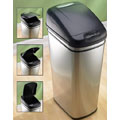 Infrared Touchless 50-liter Steel Trash Can