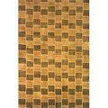 Hand-knotted Boxes Brown Wool Rug (8' x 11')