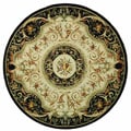 Before it Hand-hooked Fruit Harvest Black Wool Rug (8' Round)