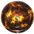Vigo Brown and Gold Fusion Tempered Glass Vessel Sink