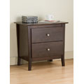 Everett Espresso 2-Drawer Night Stand