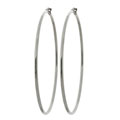 14k White Gold Large Hoop Earrings