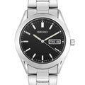 Seiko Men's Black Dial Stainless Steel Watch