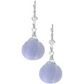 Charming Life Blue Lace Agate Gemstone Briolette Earrings