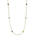 14k Gold Semi-precious Stones Necklace