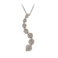 Sterling Silver Single Diamond Journey Necklace