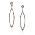 Sterling Silver 1/8ct Diamond Teardrop Earrings