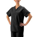 Medline Unisex Reversible Black Scrub Top