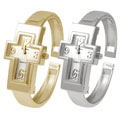 Geneva Platinum Women's Bangle Cross Watch