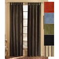 Chocolate Microsuede Tab Top 120-inch Curtain Panel