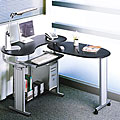 Fold Out L-Shaped Desk (Black)