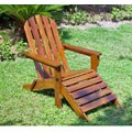 Adirondack Chair with Attached Footrest