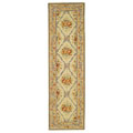 Handmade French Garden Ivory/ Light Peach Wool Runner (2'3 x 8')