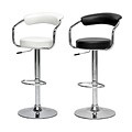 White Omicron Adjustable Bar Stools (Set of 2)