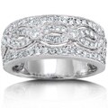 14k White Gold 1/2ct TDW Round Diamond Band (H-I, I1-I2)