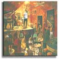 Red Jazz by Didier Lourenco Stretched Canvas Art