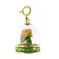 14k Yellow Gold 3-D Spring Globe Charm