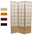 Wood and Rice Paper 6-foot 3-panel Zen Shoji Room Divider (China)