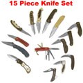 Deluxe 15-piece Pocket Knife Extravaganza Set