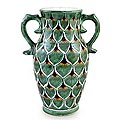 Ceramic Jade Peacock Vase (Mexico)