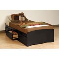 Broadway Black Twin Platform Storage Bed
