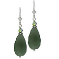Charming Life Green Aventurine Teardrop Earrings