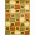 Free handy roadmap for Impressionism Angel Motions Machine-made Gold Rug (5'3 x 7'5)
