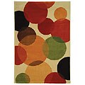 Fine-spun Bubbles Cream/ Multi Area Rug (4' x 5'7)