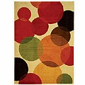 Fine-spun Bubbles Cream/ Multi Area Rug (7'10 x 11')