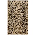 Mondrian Beige/ Black Animal-print Rug (2'3 x 3'9)