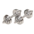 Chrome 33-pound Dumbbell Set