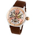 Stuhrling Original Alpine Men's Rose Goldtone Skeleton Watch