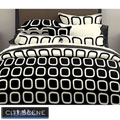 Block Party Black/ Cream Duvet Cover Set